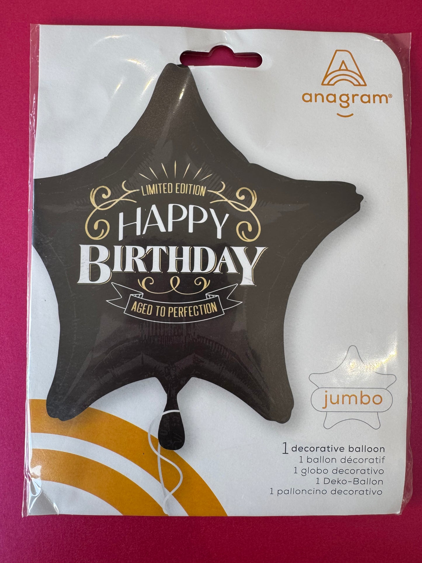 Birthday Black Star Ballon