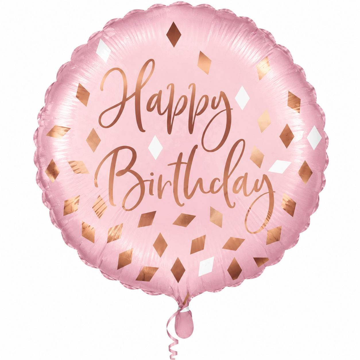 Happy birthday balloon pink and gold