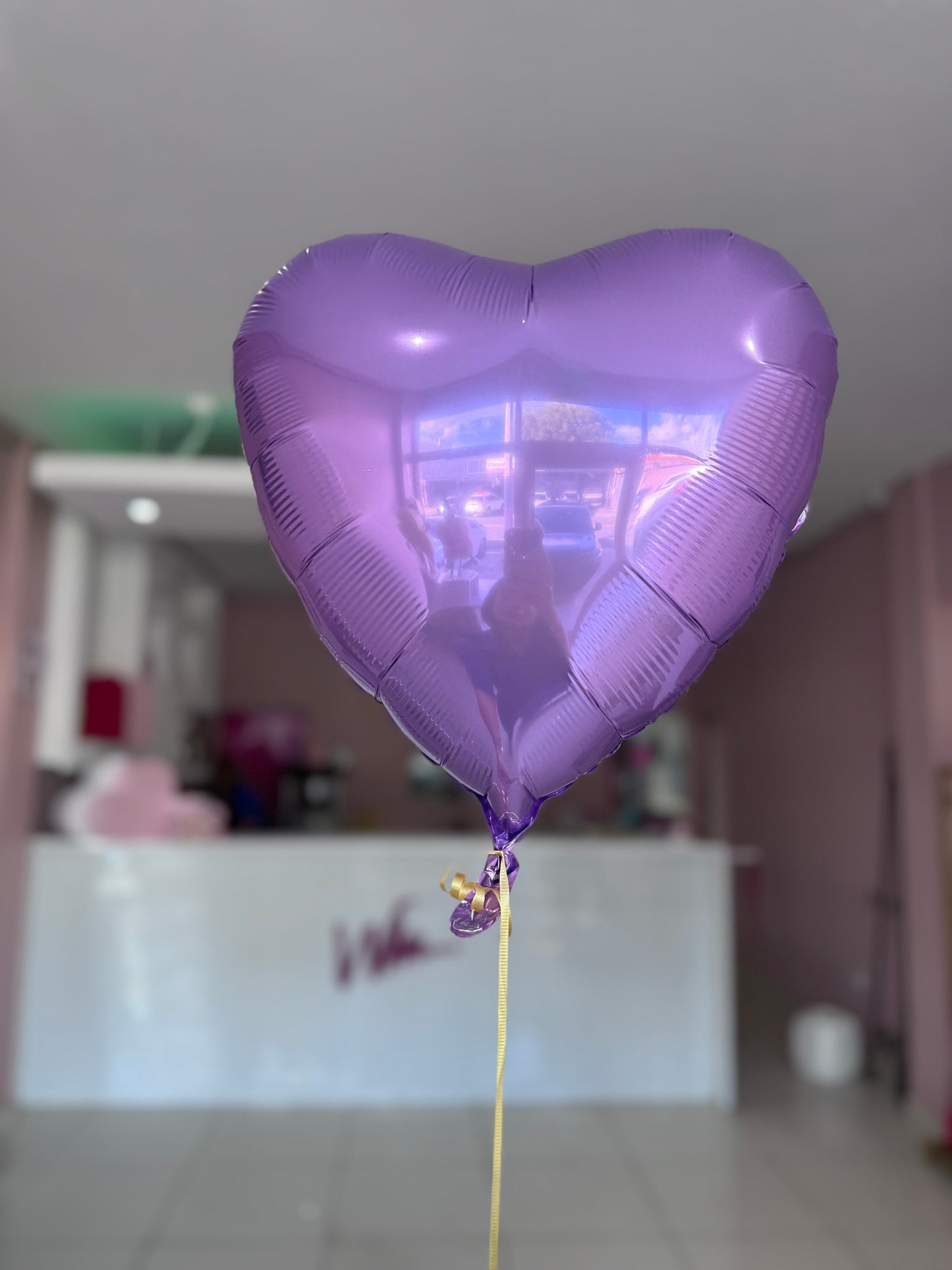 Lilac Heart Helium Balloon