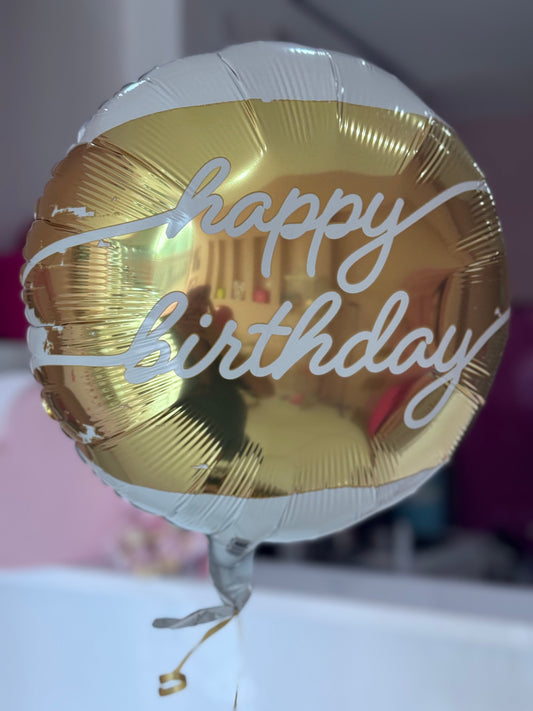 Birthday Balloon Gold