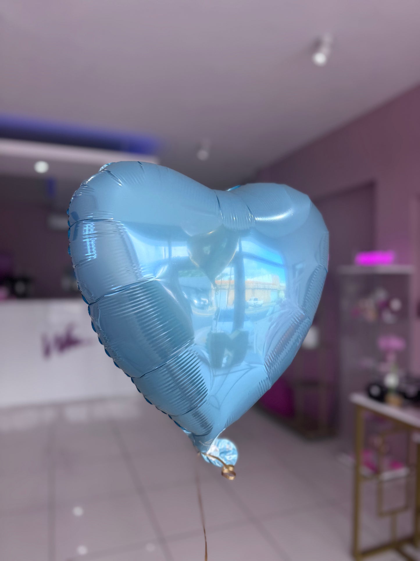 Baby Blue Heart Helium Balloon