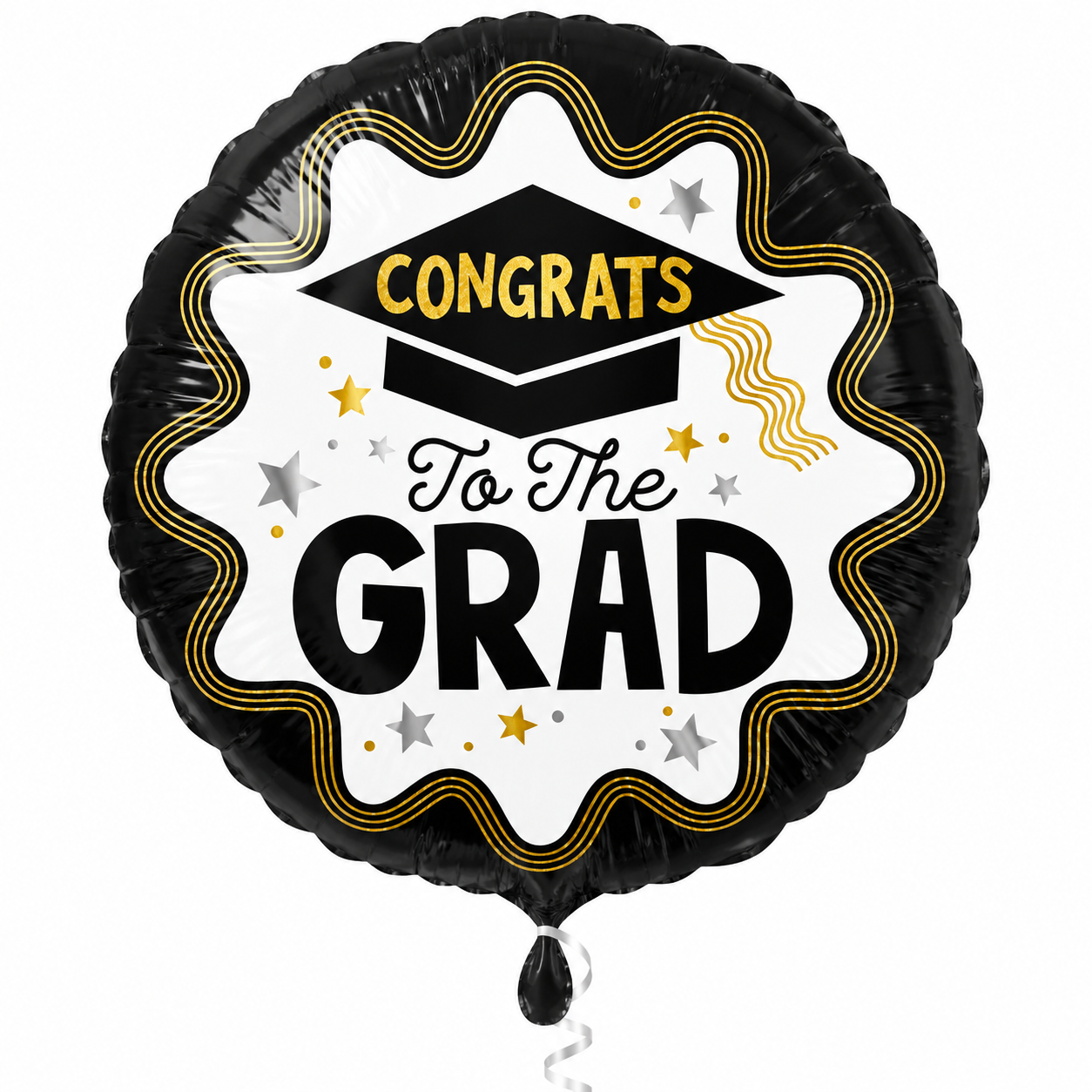 Black graduation balloon