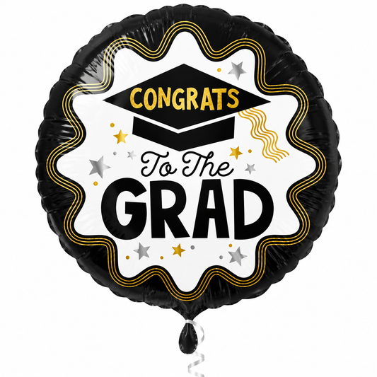 Black graduation balloon